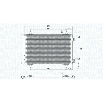 Kondenzátor, klimatizace MAGNETI MARELLI 350203710000