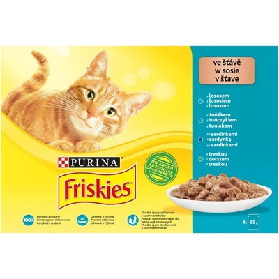 Friskies losos tuňák treska sleď 4 x 85 g
