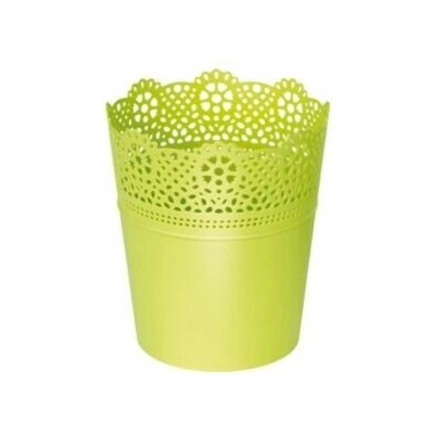 Prosperplast DLAC160 Kvetináč s krajkou LACE 15,9cm zelená limonka