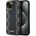 DKNY Кейс DKNY Leather Checkered Mono Pattern MagSafe за iPhone 15 Plus / 14 Plus, черен (3666339259846)