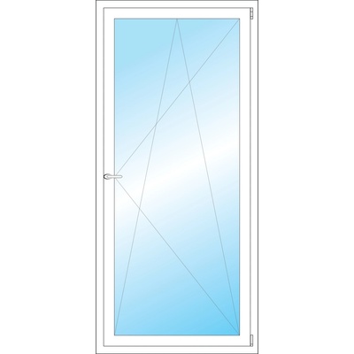 Okna Hned Plastové okno 850 x 1850 mm bílé otevíravé a sklopné pravé