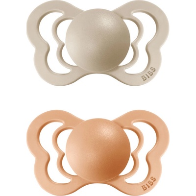 Bibs Couture ortodontický cumlík kaučuk 2ks vanilla peach 49528