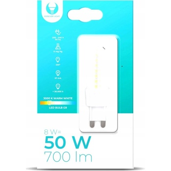 Forever LED žárovka G9 8W teplá bílá 3000K
