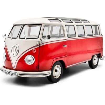 Solido 1: 18 volkswagen t1 samba ЧЕРВЕН / БЯЛ 1962 - solido