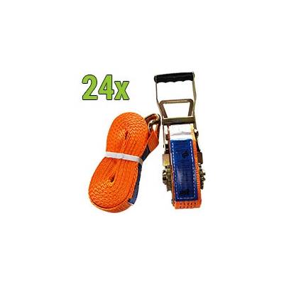 24 x Upínací souprava - pás a prodloužená ráčna ERGO, délka 8m, pevnost 5000kg, šíře 50mm