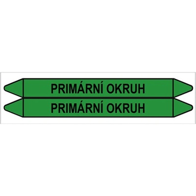 Značení potrubí, primární okruh,2 ks, 450 × 52 mm PZ 008639