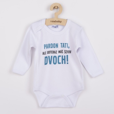 New Baby Body s potiskem Pardon tati ... máš šéfov dvoch!