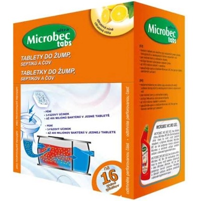 Microbec BROS TABLETY DO ŽÚMP, SEPTIKOV A ČOV 16 x 20 g