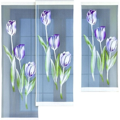 Panelová dekorační záclona na žabky MELANIE šířka 50 cm výška od 120 cm do 160 cm (cena za 1 kus panelu) MyBestHome Rozměr: 50x120 cm