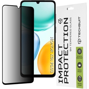 Techsuit Протектор - Techsuit 111D Privacy Full Glue - Honor X5c Plus - Черен