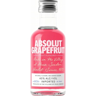 Absolut Grapefruit 40% 0,05 l (čistá fľaša)