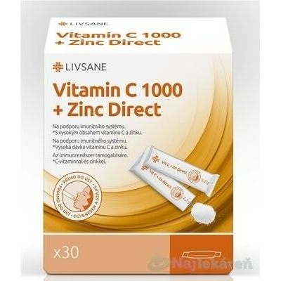 LIVSANE Vitamin C 1000 mg + zinek Direct 30 tablet
