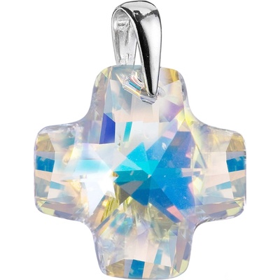 Pavona Stříbrný přívěsek s krystalem Swarovski AB efekt kříž 34011.2 ab