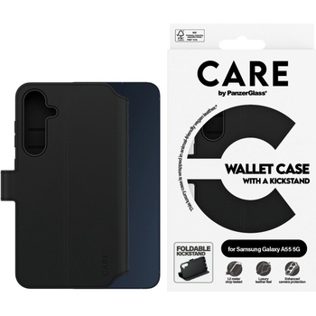 Image 1 of Panzer Калъф CARE by PanzerGlass за Samsung Galaxy A55 5 G, Feature Wallet, Черен