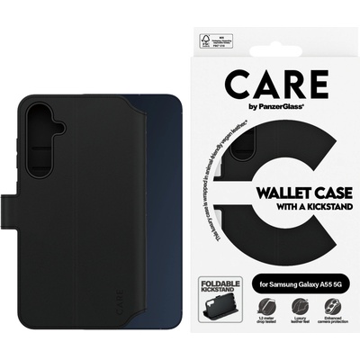 Panzer Калъф CARE by PanzerGlass за Samsung Galaxy A55 5 G, Feature Wallet , Черен