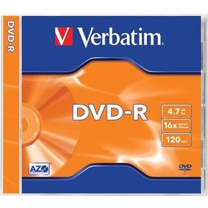 Verbatim DVD-R 4, 7Gb 16x Обикновен калъф 1 бр. /пакет (1 етикет) 43519 (43519)