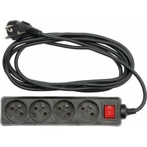 TOYA Power strip Vorel 4 sockets 3 m black (72631)