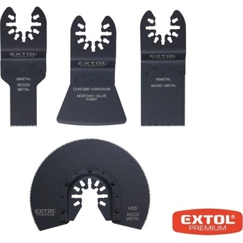 EXTOL PREMIUM Nářadí multifunkční, sada 4ks, na kov a dřevo, 8803824