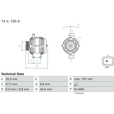 generátor BOSCH 0 986 086 390