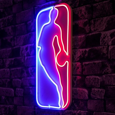 Wallexpert Dekorativní plastové LED osvětlení The Logo Jerry West - Multicolor, Vícebarevná