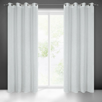 EUROFIRANY ZÁCLONA NA KRÚŽKOCH LEXY 140X250 CM BIELA