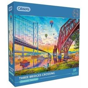 Gibsons Puzzle 1000 pieces Three Bridges / Scotland
