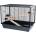 INTER-ZOO Pet Products Клетка за гризачи HUGO + Wood 78 x 48 x 58 см ЧЕРНА