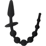 A-GUSTO Анален разширител Butt Plug с топчета "GODSOME BLACK" 30 см