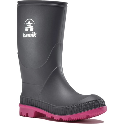 Kamik Детски гумени ботуши Kamik Kid's Stomp Wellington boots - Charcoal / Magenta - размер 22 (EU) (731-0246-0211)