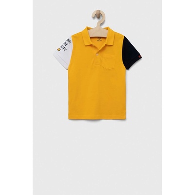 OVS Детска памучна тениска с яка OVS в жълто с десен (1762985.Boy.3.10years.O)