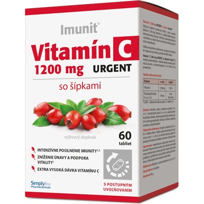 Imunit Vitamin C 1200 mg Urgent so šípkami 60 tabliet