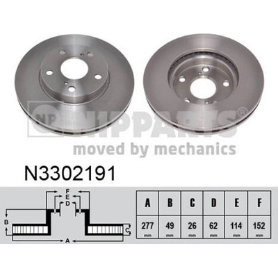 Brzdový kotúč NIPPARTS N3302191