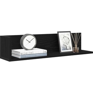 vidaXL Стенни рафтове, 2 бр, черни, 75x16, 5x16, 5 см, инженерно дърво (860032)