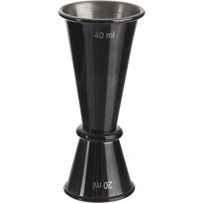 Odměrka nerez barová BLACK oboustranná 20 ml/40 ml