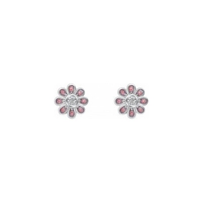 D for diamond Detské strieborné náušnice s diamantom E6432