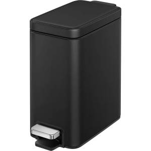 EKO-Europe Кош за отпадъци EKO GЕNIE SLIM с педал (5 л) - черен (EKO 911705 Matt black)