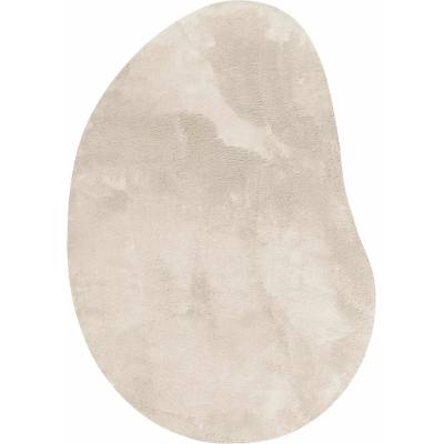 Pure Line Home Плюшен килим овална капка huarte, бежов