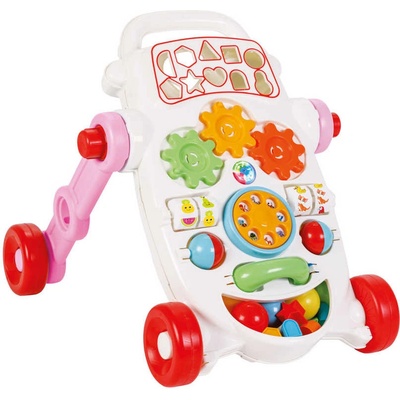 Baby interaktivní růžová s aktivitami pro miminko plast 2v1 – Zboží Dáma