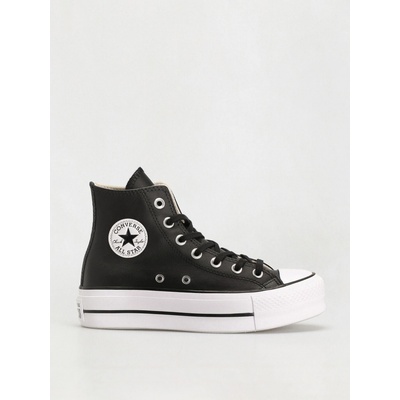 Converse členkové tenisky Chuck Taylor All Star Lift Clean Leather Hi čierna