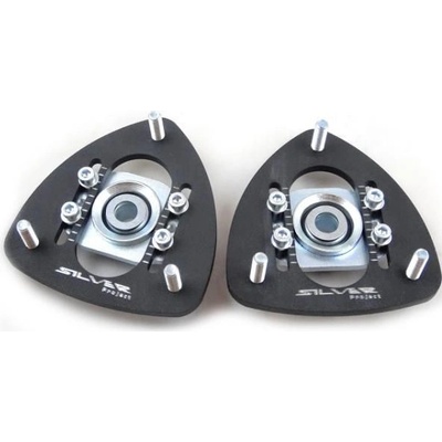 Pillowball Přední horní uložení tlumičů Top Mounts Silver Project BMW E24 / E28 / E30 / E34 - verze pro stavitelný podvozek