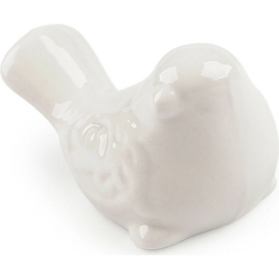 Porcelánový ptáček bílá 1 ks