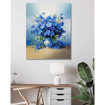 ZUTY Obrazy na stenu - Modrá krása v kytici kvetov Rámovanie: vypnuté plátno na rám, Rozmer: 40x50 cm