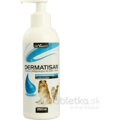 VET-AGRO Dermatisan Šampón proti lupinám pre zvieratá s enilkonazolom 250 ml
