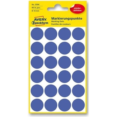 Avery Zweckform 3596 Kulaté etikety 96 ks modré