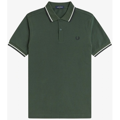 Fred Perry Блуза с яка Fred Perry Short Sleeve Twin Tipped Polo Shirt - Court Green 53A