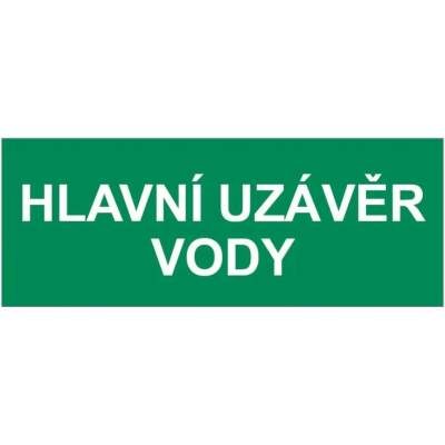 Tabulka bezpečnostní - Hlavní uzávěr vody 12435 A4 bez barvy