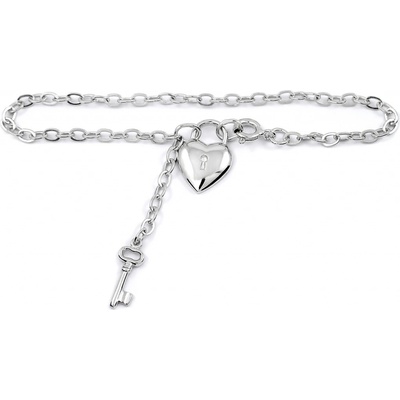 Soliter Strieborný náramok s kľúčom a zámkom 461 001 01369 04