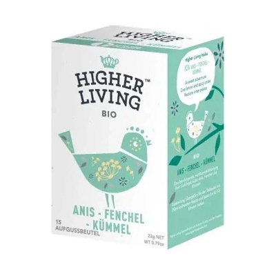 Higher Living Bylinný čaj anýz fenykl kmín bio 22 g