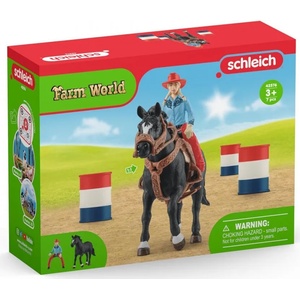 Schleich Игрален комплект Schleich Farm World - Момиче каубой с варели (42576-47373)