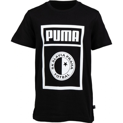 Puma Slavia Prague Graphic Tee Jr čierna